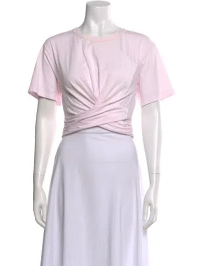 Pre-owned A.l.c Crew Neck Short Sleeve Top In Pink