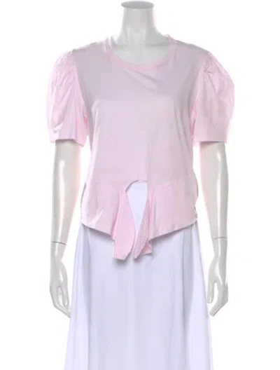 Pre-owned A.l.c Crew Neck Short Sleeve Top In Pink