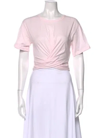 Pre-owned A.l.c Crew Neck Short Sleeve Top In Pink