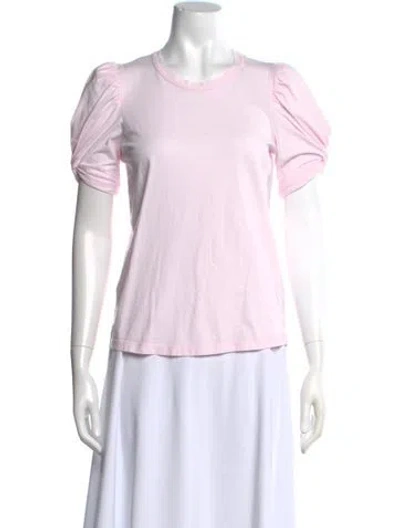 Pre-owned A.l.c Crew Neck Short Sleeve Top In Pink