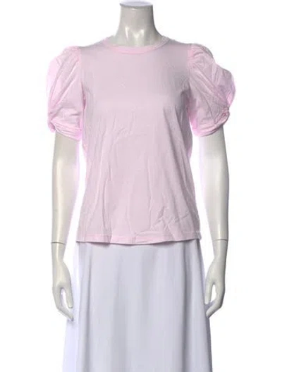 Pre-owned A.l.c Crew Neck Short Sleeve Top In Pink