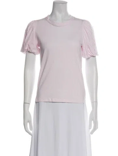 Pre-owned A.l.c Crew Neck Short Sleeve Top In Pink