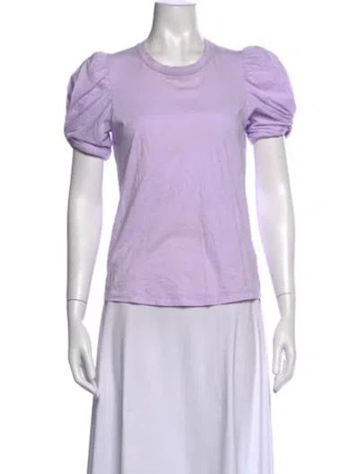 Pre-owned A.l.c Crew Neck Short Sleeve Top In Purple