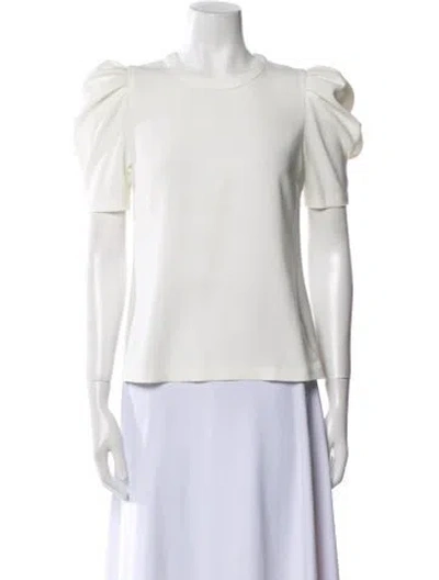 Pre-owned A.l.c Crew Neck Short Sleeve Top In White