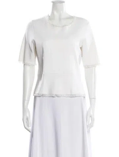 Pre-owned A.l.c Crew Neck Short Sleeve Top In White