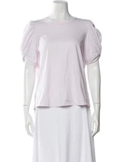 Pre-owned A.l.c Crew Neck Short Sleeve Top In White