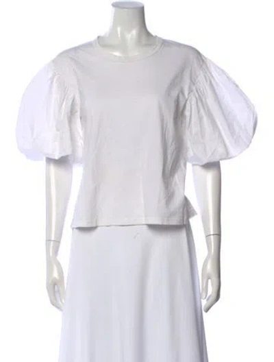 Pre-owned A.l.c Crew Neck Short Sleeve Top In White