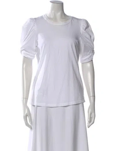 Pre-owned A.l.c Crew Neck Short Sleeve Top In White