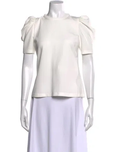 Pre-owned A.l.c Crew Neck Short Sleeve Top In White