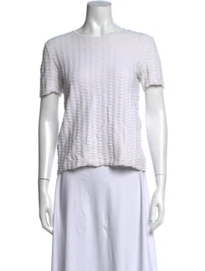 Pre-owned A.l.c Crew Neck Short Sleeve Top In White