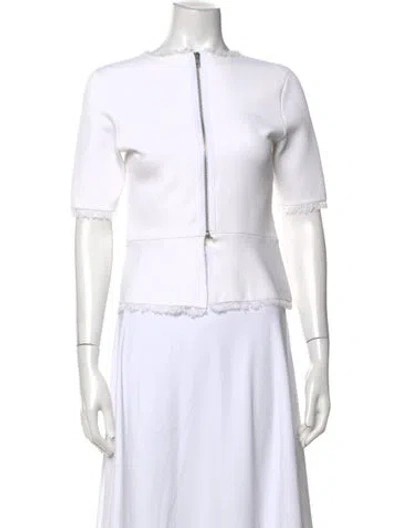 Pre-owned A.l.c Crew Neck Short Sleeve Top In White