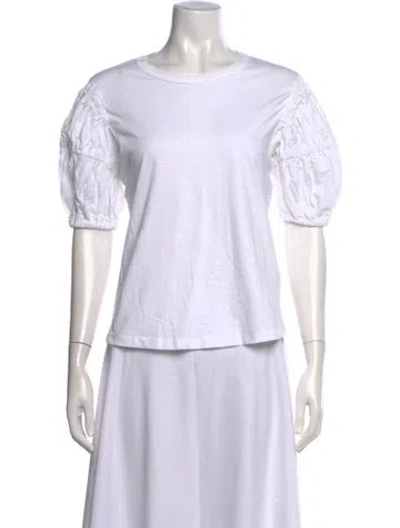 Pre-owned A.l.c Crew Neck Short Sleeve Top In White