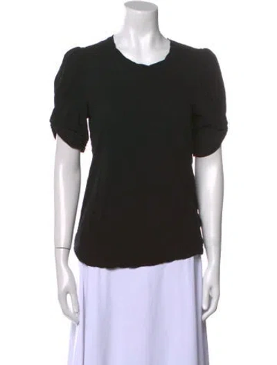 Pre-owned A.l.c Crew Neck Short Sleeve T-shirt In Black