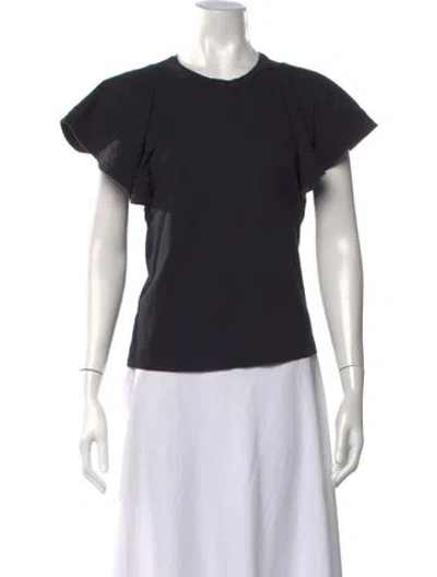 Pre-owned A.l.c Crew Neck Short Sleeve T-shirt In Black