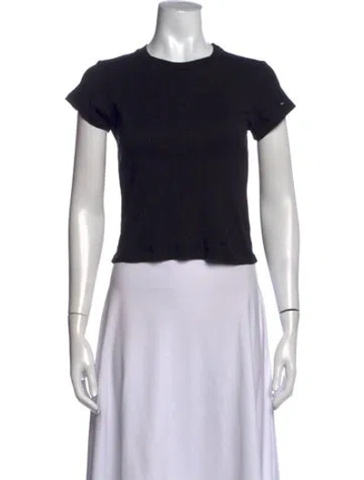 Pre-owned A.l.c Crew Neck Short Sleeve T-shirt In Black