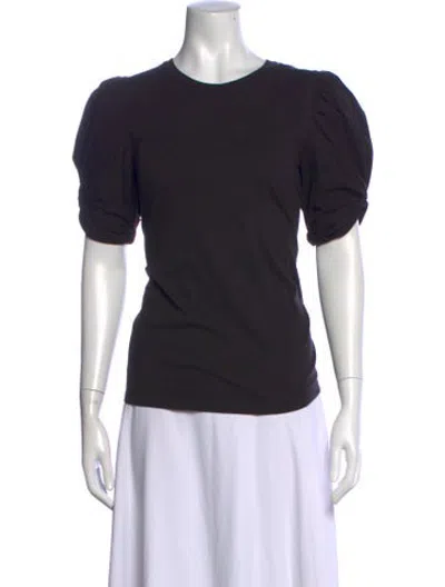 Pre-owned A.l.c Crew Neck Short Sleeve T-shirt In Black
