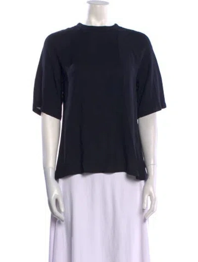 Pre-owned A.l.c Crew Neck Short Sleeve T-shirt In Blue