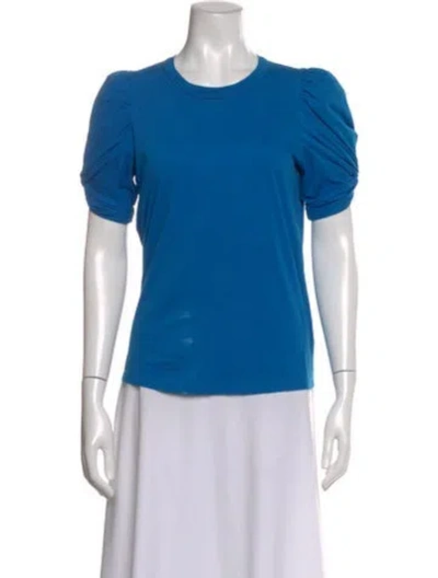 Pre-owned A.l.c Crew Neck Short Sleeve T-shirt In Blue