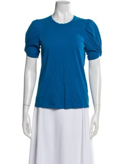 Pre-owned A.l.c Crew Neck Short Sleeve T-shirt In Blue