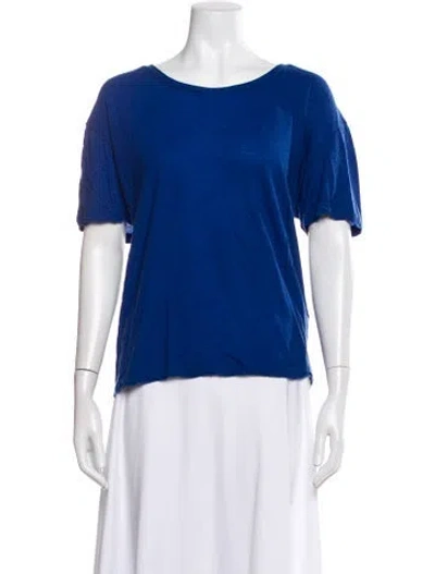 Pre-owned A.l.c Crew Neck Short Sleeve T-shirt In Blue