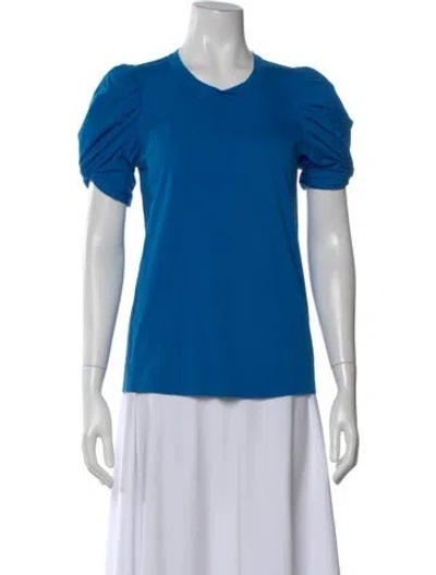 Pre-owned A.l.c Crew Neck Short Sleeve T-shirt In Blue