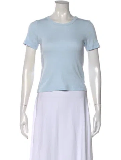 Pre-owned A.l.c Crew Neck Short Sleeve T-shirt In Blue