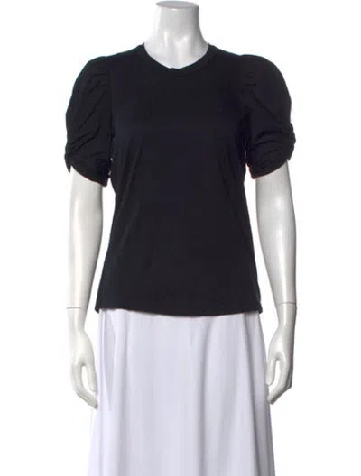 Pre-owned A.l.c Crew Neck Short Sleeve T-shirt In Blue