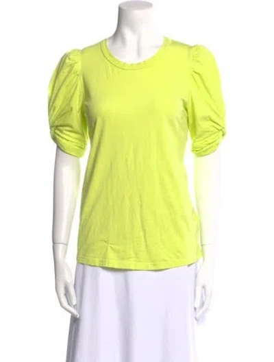 Pre-owned A.l.c Crew Neck Short Sleeve T-shirt In Green