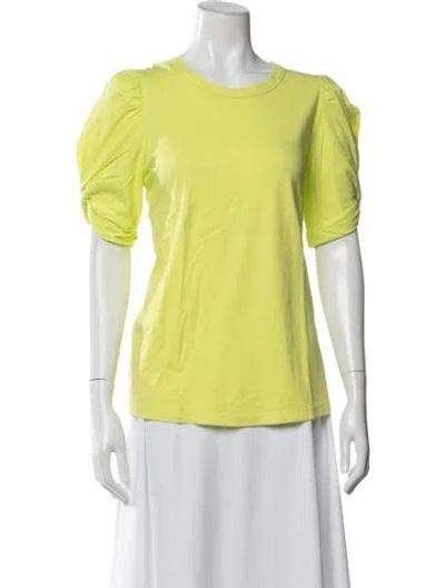 Pre-owned A.l.c Crew Neck Short Sleeve T-shirt In Green