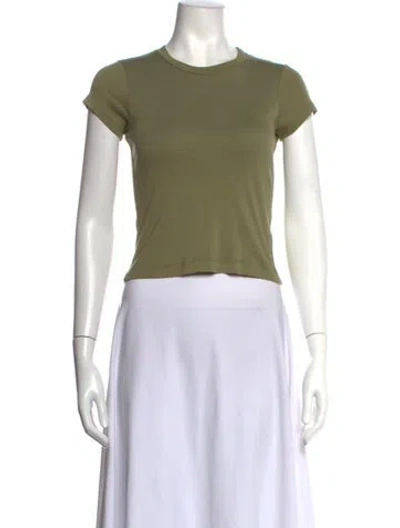 Pre-owned A.l.c Crew Neck Short Sleeve T-shirt In Green