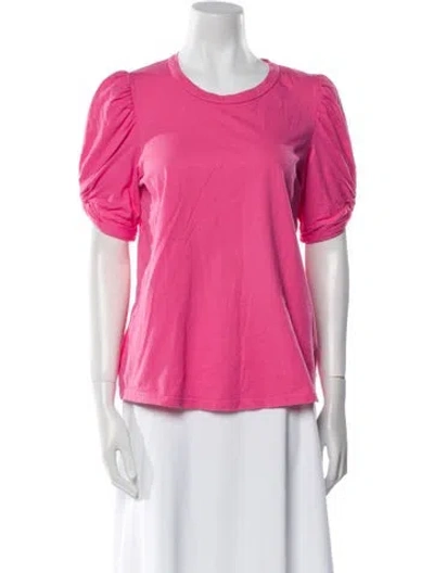 Pre-owned A.l.c Crew Neck Short Sleeve T-shirt In Pink