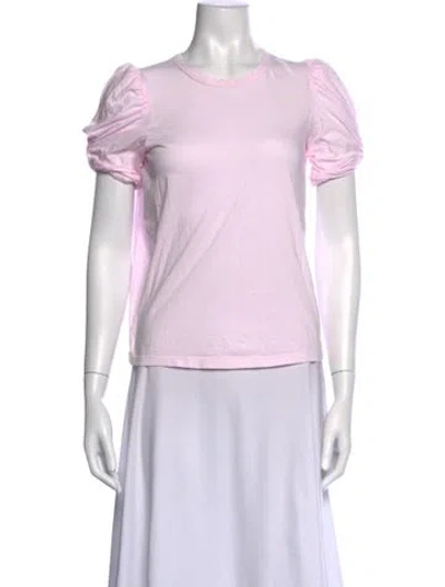 Pre-owned A.l.c Crew Neck Short Sleeve T-shirt In Pink