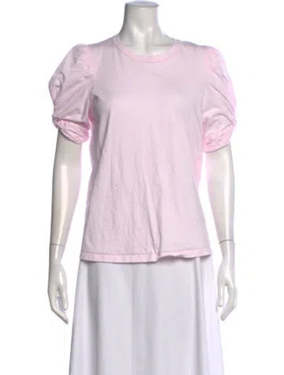 Pre-owned A.l.c Crew Neck Short Sleeve T-shirt In Pink