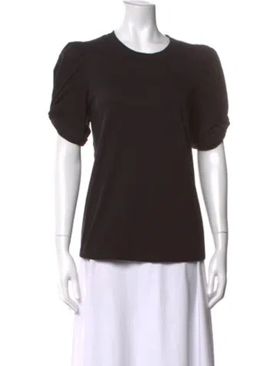 Pre-owned A.l.c Crew Neck Short Sleeve T-shirt W/ Tags In Brown