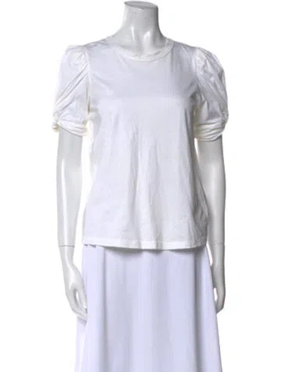 Pre-owned A.l.c Crew Neck Short Sleeve T-shirt In White