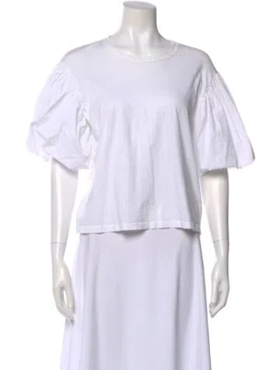 Pre-owned A.l.c Crew Neck Short Sleeve T-shirt In White