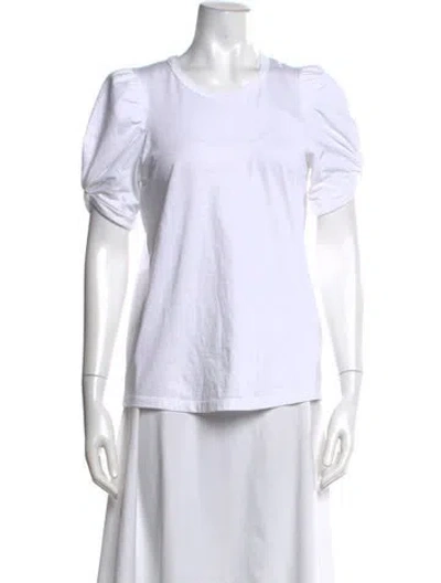 Pre-owned A.l.c Crew Neck Short Sleeve T-shirt In White