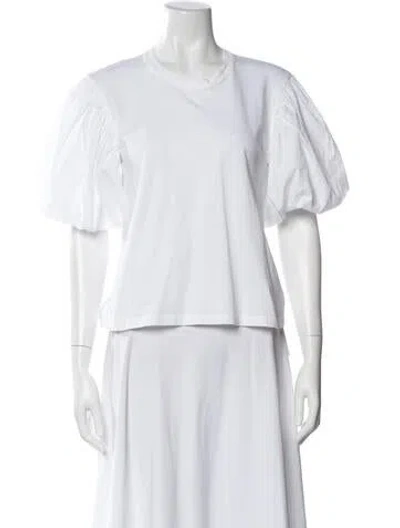 Pre-owned A.l.c Crew Neck Short Sleeve T-shirt In White