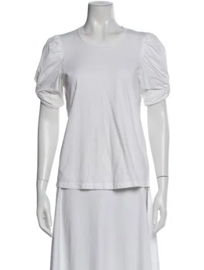 Pre-owned A.l.c Crew Neck Short Sleeve T-shirt In White