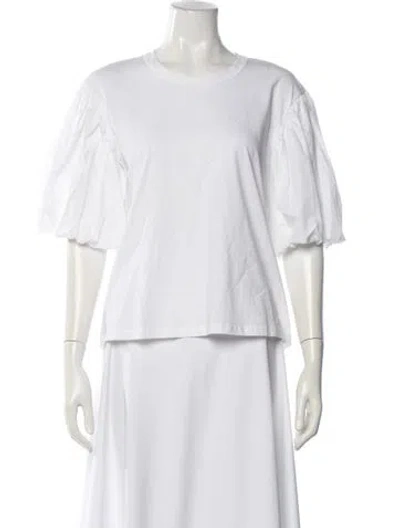 Pre-owned A.l.c Crew Neck Short Sleeve T-shirt In White