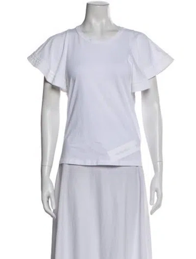 Pre-owned A.l.c Crew Neck Short Sleeve T-shirt In White