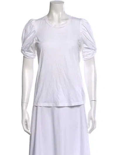 Pre-owned A.l.c Crew Neck Short Sleeve T-shirt In White