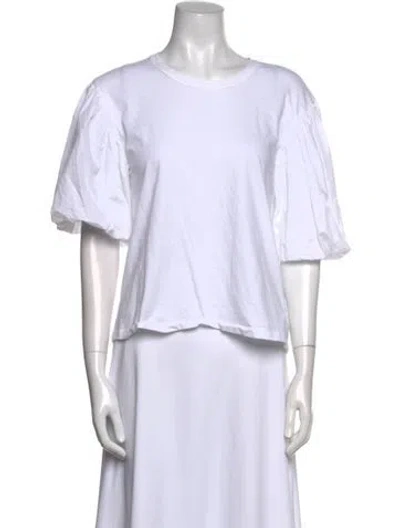 Pre-owned A.l.c Crew Neck Short Sleeve T-shirt In White