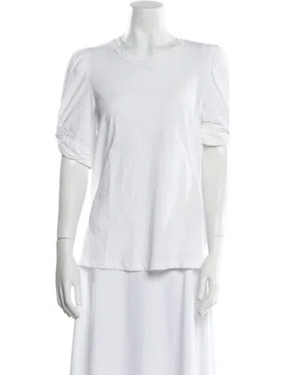 Pre-owned A.l.c Crew Neck Short Sleeve T-shirt In White