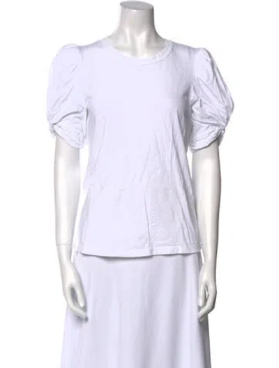 Pre-owned A.l.c Crew Neck Short Sleeve T-shirt In White