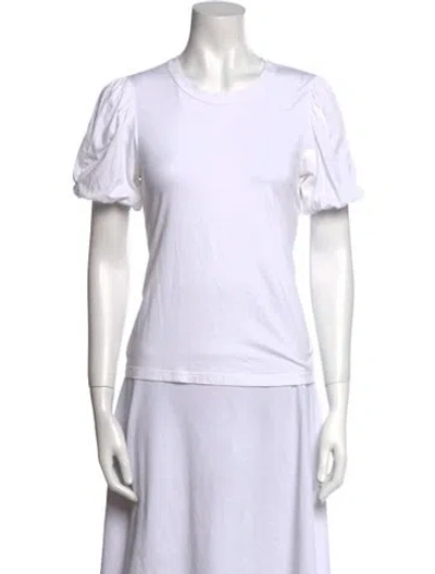 Pre-owned A.l.c Crew Neck Short Sleeve T-shirt In White