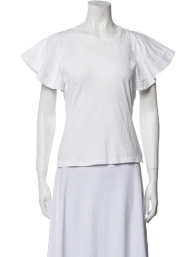 Pre-owned A.l.c Crew Neck Short Sleeve T-shirt In White