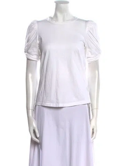 Pre-owned A.l.c Crew Neck Short Sleeve T-shirt In White