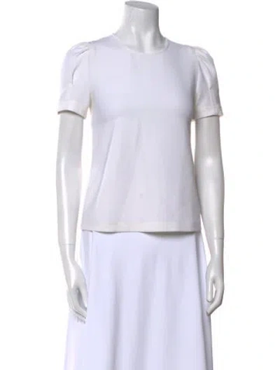 Pre-owned A.l.c Crew Neck Short Sleeve T-shirt In White