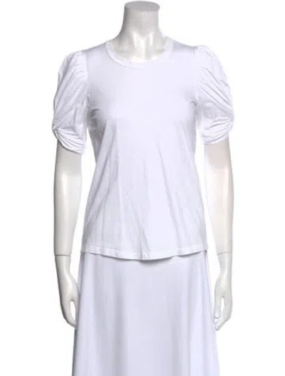 Pre-owned A.l.c Crew Neck Short Sleeve T-shirt In White